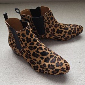 J. Crew Leopard Print Ankle Booties